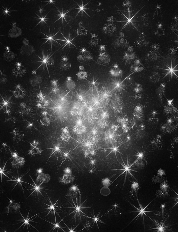 DALL·E 2023-08-06 00.38.10 - a mysterious  constellation of humans ,  emitting strong light, in dark empty space. wet plate photography.jpg
